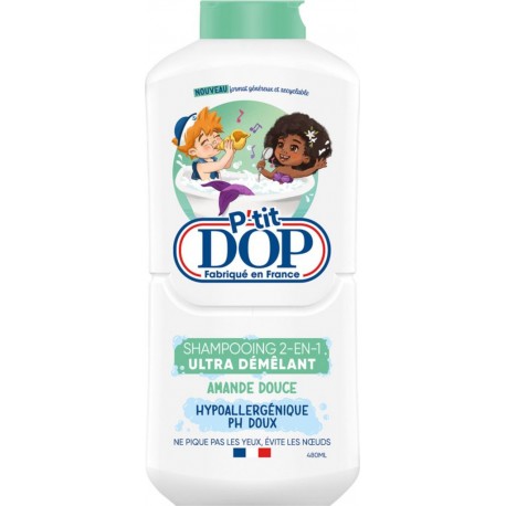 P'TIT DOP Shampoing 2en1 Ultra Démêlant pour Enfant Amande douce