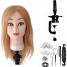 YOGHI Tête À Coiffer Avec Chevelure Naturelle Hair Design Yoghi