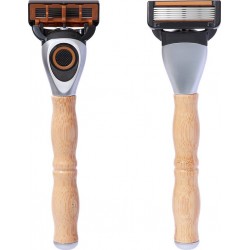 MCBOSON Rasoir Bambou + 4 Lame Mcboson