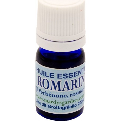mardys_garden Huile Essentielle Romarin à Verbénone BIO 5ml, origine Corse, 100% Pure et Naturelle