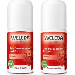 Weleda Duplo Déodorant Roll-on Grenade 24h 2 Unités De 50ml