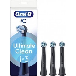BRAUN Brossettes dentaires Oral-B Série iO refills x3 Ultimate Clean Noir