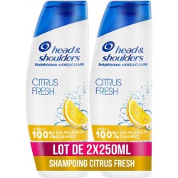HEAD & SHOULDERS Shampoing Antipelliculaire pour Cheveux gras Citron Fresh