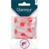 GLAMOUR STYLE Bonnet de Douche Blanc à point Rouge
