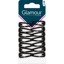 GLAMOUR STYLE Barrette Pour Cheveux Clic Clac Noir