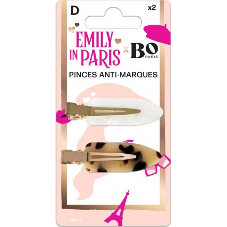 EMILY IN PARIS BY BO PARIS Pinces Cheveux Anti-Marques