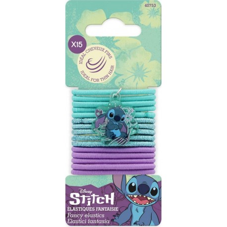 DISNEY Elastiques Fins à Cheveux Stitch