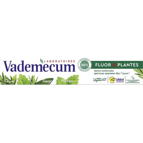 Vademecum Dentifrice Fluor et plantes 75ml