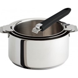 CRISTEL Batterie de cuisine 3 casseroles amovibles 16 a 20cm