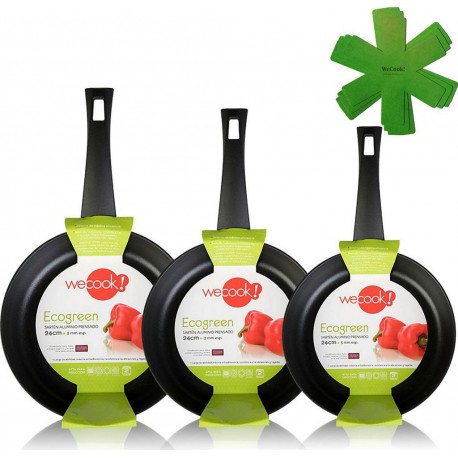 WECOOK Batterie de cuisine Wecook Ecogreen Set 3 Poêles Induction