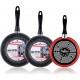MAGEFESA Batterie de cuisine K2 Roja Set 3 Poêles à Frire Induction
