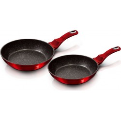 BERLINGER HAUS Batterie de cuisine Burgundy Set de Poêles à Frire Induction