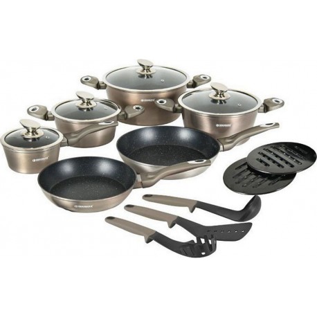 HERZBERG Batterie de cuisine HGMETCR15-CAR