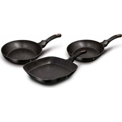 BERLINGER HAUS Batterie de cuisine Black Rose Set 2 Poêles, Grill Induction