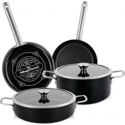 MAGEFESA Batterie de cuisine Ares Induction 6 Pièces Antiadhésif