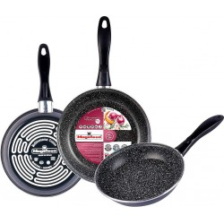 MAGEFESA Batterie de cuisine Gransasso Set 3 Poêles à Frire Induction