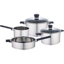 BAUMALU Batterie de cuisine Batterie Inox 6 pcs Onyx