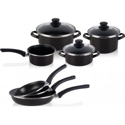 MAGEFESA Batterie de cuisine Kenia 7 pièces, Jeu 3 poêles,Induction