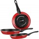 FAGOR Batterie de cuisine Optimax Set 3 Poêles à Frire Induction