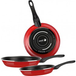 FAGOR Batterie de cuisine Optimax Set 3 Poêles à Frire Induction