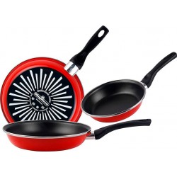 MAGEFESA Batterie de cuisine Grana Set 3 Poêles à Frire Induction