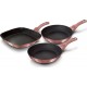 BERLINGER HAUS Batterie de cuisine I-Rose Set 2 Poêles, 1 Grill Induction