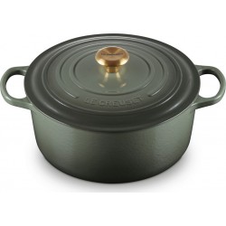 LE CREUSET Cocotte 28CM THYM BOUTON DORÉ