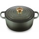 LE CREUSET Cocotte 24CM THYM BOUTON DORÉ