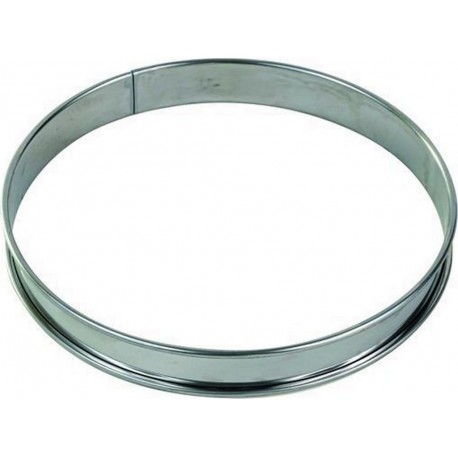 GOBEL Moule à tartelette Cercle à tarte haut inox bords roulé