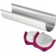 GOBEL Moule à bûche Gouttière à bûche inox 300 x 85 x 68 m