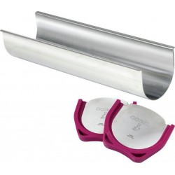 GOBEL Moule à bûche Gouttière à bûche inox 300 x 85 x 68 m