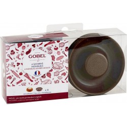 GOBEL Moule à gâteau fantaisie Boîte de 6 savarins individuels bouchés