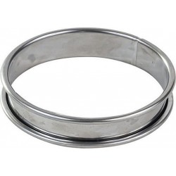 GOBEL Moule à tartelette Cercle à tarte haut inox bords roulé