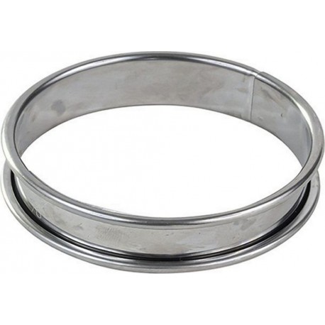 GOBEL Moule à tartelette Cercle à tarte haut inox bords roulé