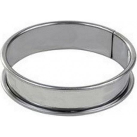 GOBEL Moule à tartelette Cercle à tarte haut inox bords roulé