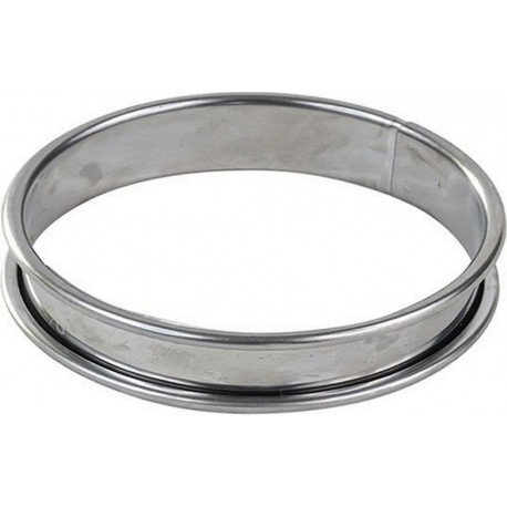 GOBEL Moule à tartelette Cercle à tarte haut inox bords roulé