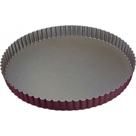 GOBEL Moule à tartelette Tourtière ronde cannelée antiadhérente