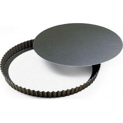 GOBEL Moule à tartelette Tourtière ronde cannelée haute antiadh