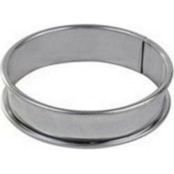GOBEL Moule à tartelette Cercle à tarte haut inox bords roulé
