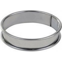 GOBEL Moule à tartelette Cercle à tarte haut inox bords roulé