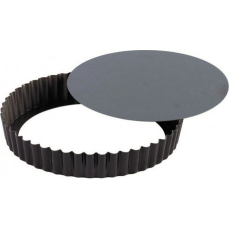 GOBEL Moule à tartelette Tourtière ronde cannelée antiadhérente