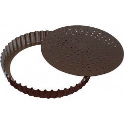 GOBEL Moule à tartelette Tourtière cannelée perforée antiadhére