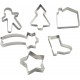 GOBEL Emporte pièces Lot de 6 petits sablés de Noël inox