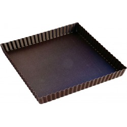 GOBEL Moule à tartelette Tarte carrée cannelée antiadhérente