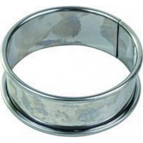GOBEL Moule à tartelette Cercle à tarte haut inox bords roulé