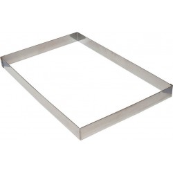 GOBEL Cadre à pâtisserie Cadre à opéra inox 330 x 330 x 35 mm