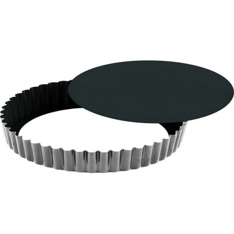 GOBEL Moule à tartelette Tourtière ronde cannelée antiadhérente