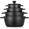 BRIEBE Batterie de cuisine MGK12S Batterie Cuisine Induction 8 pcs