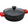 BRIEBE Casserole Induction PT1142 Titane 28cm, Couvercle