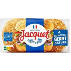 Jacquet Burger Géant Nature x4 330g